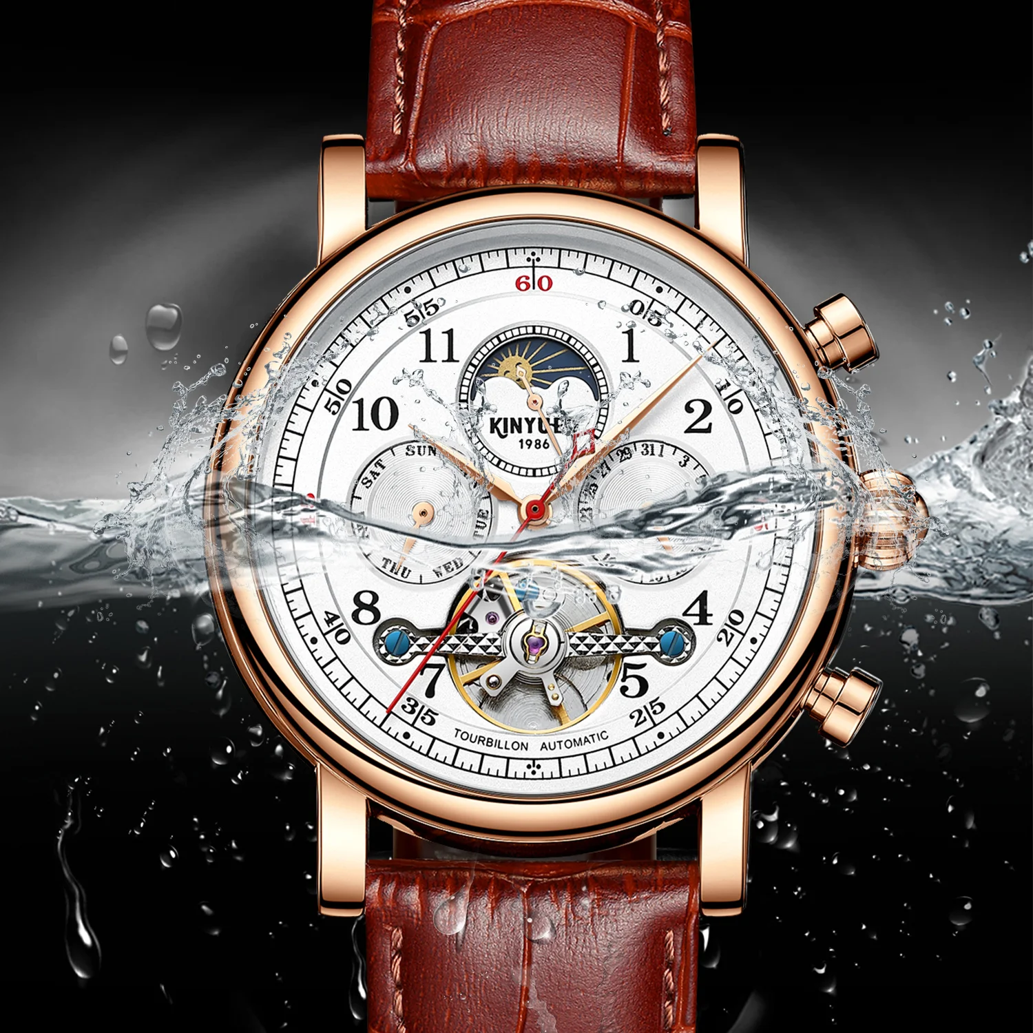 Locevito Original Classic Collection 002 - Men's Automatic Mechanical Water Resistant Stainless Steel, Elegant Business Style - Image 5