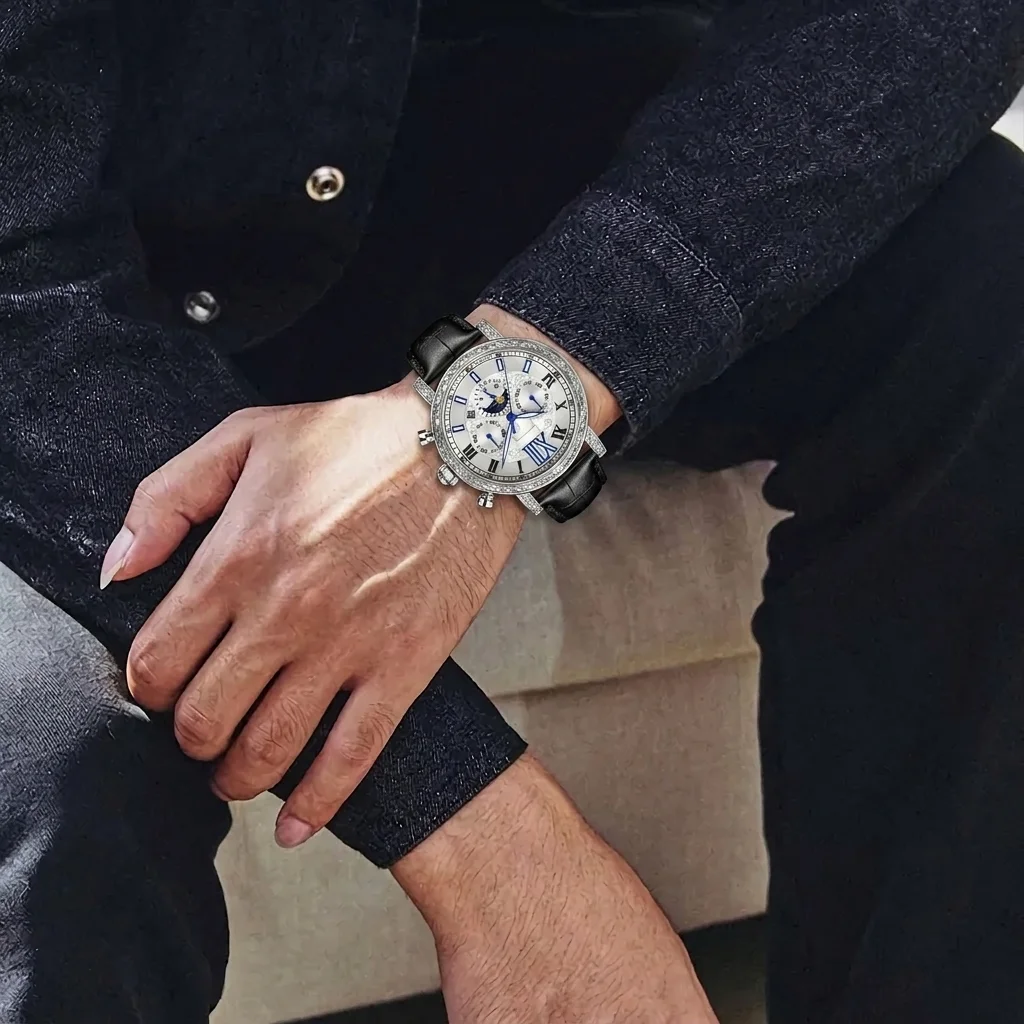 Locevito Original Classic Collection 005 - Men's Automatic Mechanical Water Resistant Stainless Steel, Elegant Business Style - Image 3